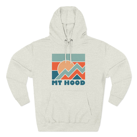 Mount Hood, Oregon Hoodie - Retro Mountain Unisex Sweatshirt