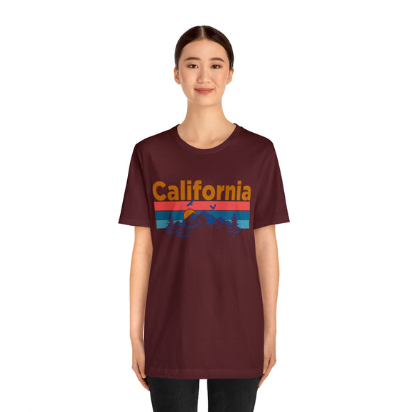 California T-Shirt - Mountain Sunset Unisex California Shirt