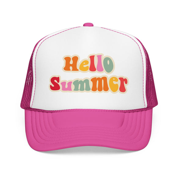 Hello Summer Trucker Hat Boho