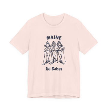 Maine Ski Babes T‑Shirt — Retro Skiing Graphic Tee