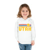 Utah Toddler Hoodie - Retro Sunrise Unisex Utah Toddler Sweatshirt