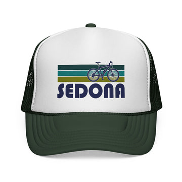 Buy dark-green Sedona, Arizona Retro Bike Trucker Hat - Vintage Style Sedona Cap