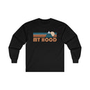 Mount Hood, Oregon Long Sleeve Shirt - Retro Unisex Mount Hood Long Sleeve Tee-4