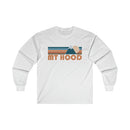 Mount Hood, Oregon Long Sleeve Shirt - Retro Unisex Mount Hood Long Sleeve Tee-3