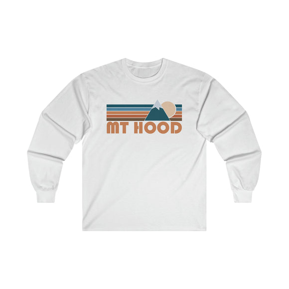 Mount Hood, Oregon Long Sleeve Shirt - Retro Unisex Mount Hood Long Sleeve Tee