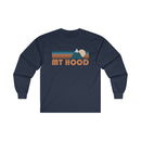 Mount Hood, Oregon Long Sleeve Shirt - Retro Unisex Mount Hood Long Sleeve Tee-8