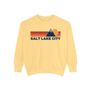 Salt Lake City, Utah Mountain Stripes Sweatshirt | Comfort Colors - 100% Cotton-2