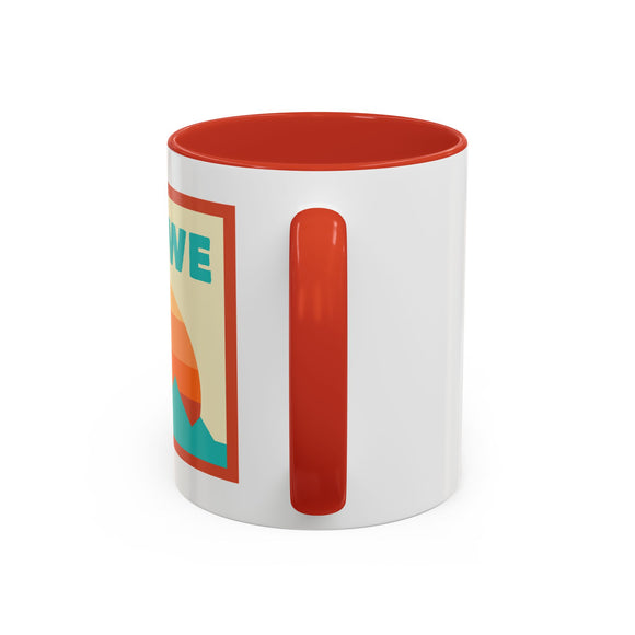 Stowe, Vermont Retro Ombre Sun Mountain Coffee Mug 11 oz, Stowe, Vermont Nature Lover Gift, Mountain Enthusiast Mug