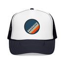 Brooklyn, New York Retro Trucker Hat — Vintage Striped Foam Cap-1