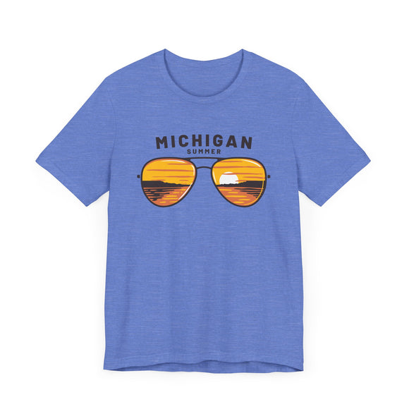 Michigan T Shirt - Sunglasses Lake Graphic Michigan Tee