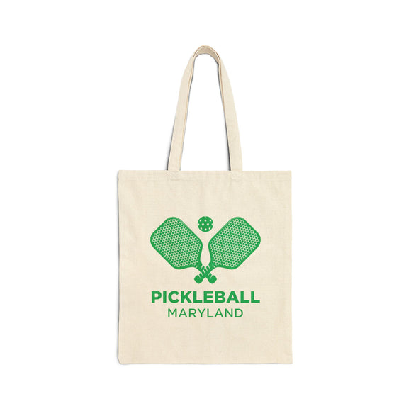 Maryland Cotton Canvas Pickleball Maryland Tote Bag