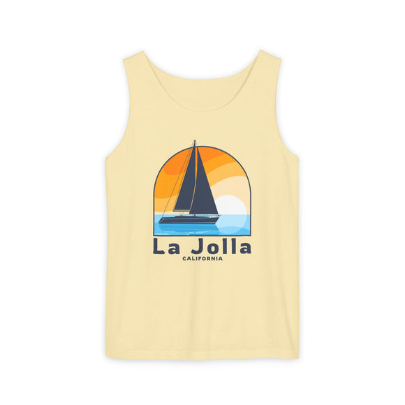 La Jolla, California Sailboat Tank Top | Comfort Colors 100% Cotton
