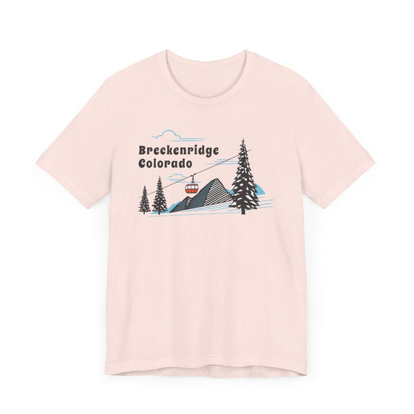 Breckenridge, Colorado T-Shirt - Retro Ski Mountain Gondola Unisex Breckenridge Shirt