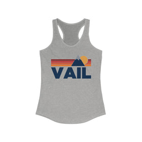 Vail, Colorado Women's Racerback Tank Top - Mountain Lover Sleeveless Shirt, Women's Vail Hiking Tank