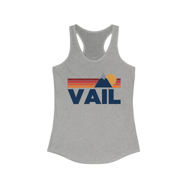 Vail, Colorado Women's Racerback Tank Top - Mountain Lover Sleeveless Shirt, Women's Vail Hiking Tank