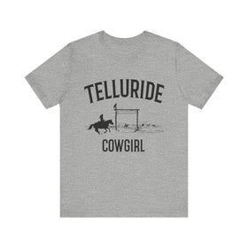 Buy athletic-heather Telluride, Colorado Cowgirl Graphic Tee