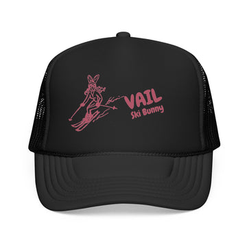 Vail, Colorado Ski Bunny Foam Trucker Hat - 0