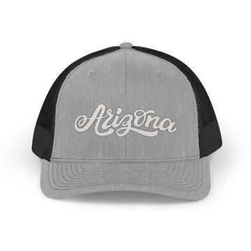 Buy heather-grey-black Arizona Snapback Trucker Cap - Embroidered Arizona Hat