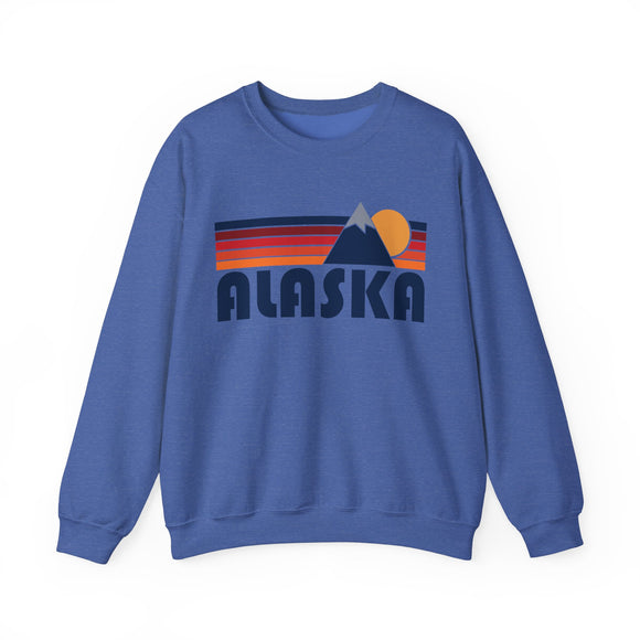 Alaska Sweatshirt Retro Mountains, Alaska Unisex Crewneck, Vintage Cozy Jumper, Gift for Outdoor Lovers
