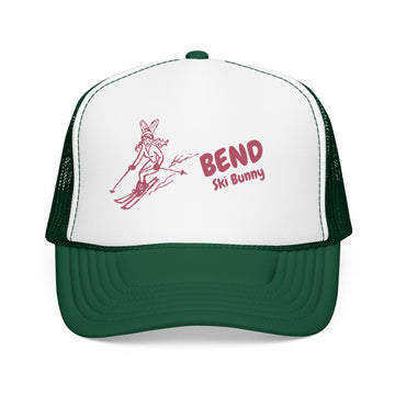 Buy kelly-white-kelly Bend, Oregon Ski Bunny Foam Trucker Hat