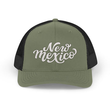 Buy loden-black New Mexico Snapback Trucker Cap - Embroidered New Mexico Hat