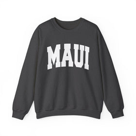 Buy dark-heather Maui, Hawaii Sweatshirt - Unisex Graphic Crewneck