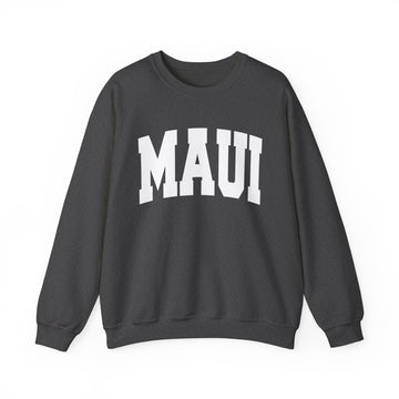 Buy dark-heather Maui, Hawaii Sweatshirt - Unisex Graphic Crewneck