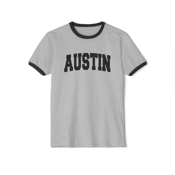 Austin, Texas Cotton Ringer Graphic Tee - Unisex Austin T Shirt, Vintage Style Tee, Men's/Women's Tee