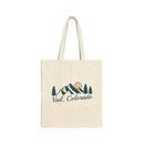 Vail, Colorado Cotton Canvas Tote Bag - 15" x 16"-1