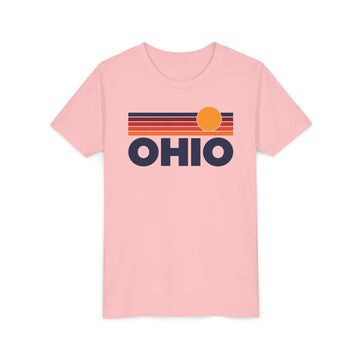 Buy pink Ohio Youth T-Shirt — Retro Sun Tee