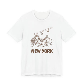 New York Mountain T-Shirt — Vintage Gondola Ski Mountain Tee - 0