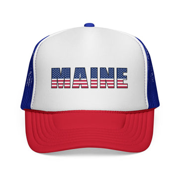 Maine Stars and Stripes Trucker Cap | American Flag State Design