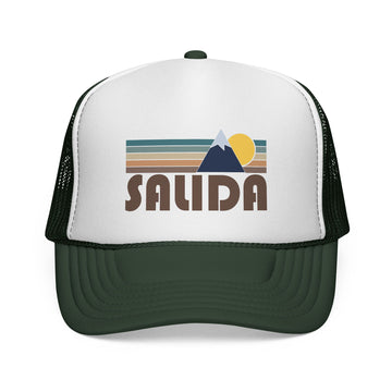 Salida, Colorado Retro Mountains Trucker Hat - Vintage Style Salida Cap - 0
