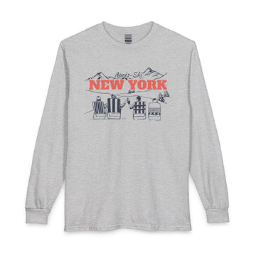 New York Après-ski Long Sleeve Shirt - Mountain Retro Skiing