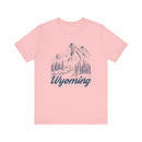 Wyoming Graphic Tee - Mountain Illustration Wyoming T Shirt-6