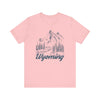 Wyoming Graphic Tee - Mountain Illustration Wyoming T Shirt