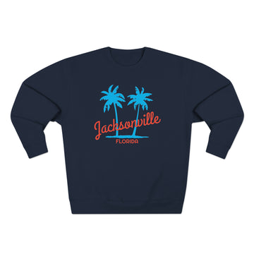 Buy navy Premium Jacksonville, Florida Sweatshirt - Retro Unisex Sweatshirt