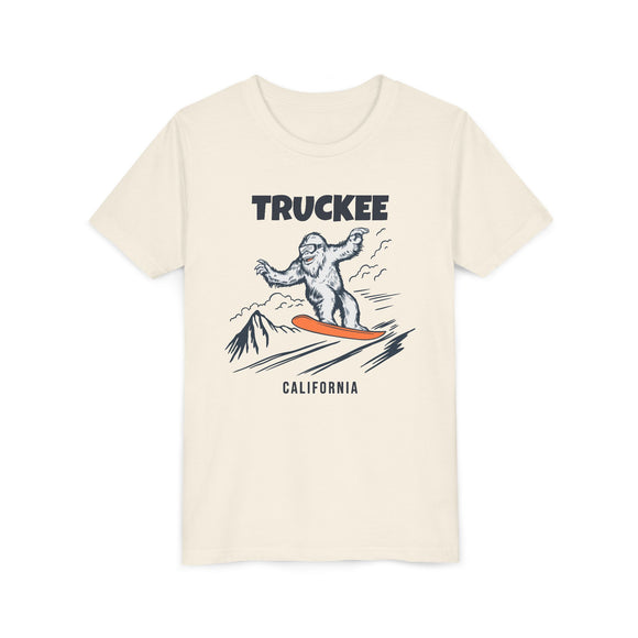 Truckee, California Yeti Snowboard Youth Tee - Kids Skiing Shirt
