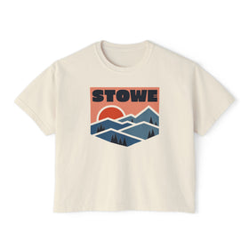 Women's Stowe, Vermont Boxy Graphic Tee - Slightly Cropped