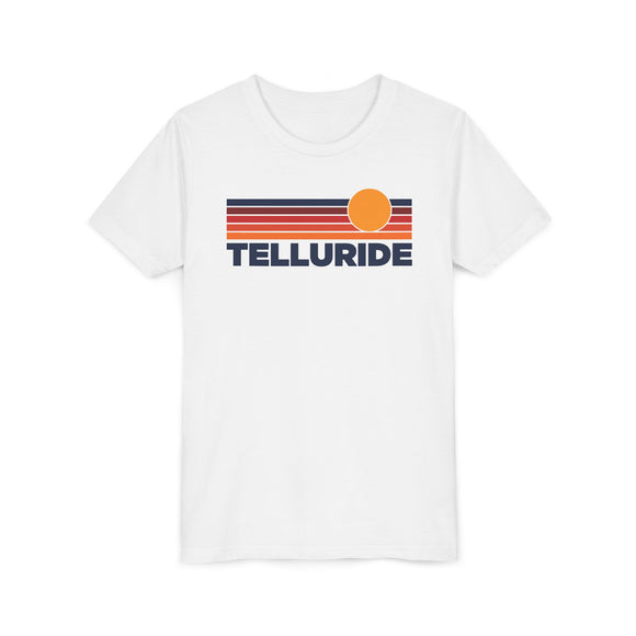 Telluride, Colorado Youth T-Shirt — Retro Sun Tee
