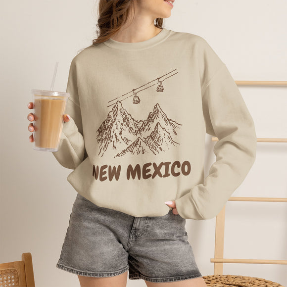 New Mexico Mountain Gondola Sweatshirt, Travel Graphic