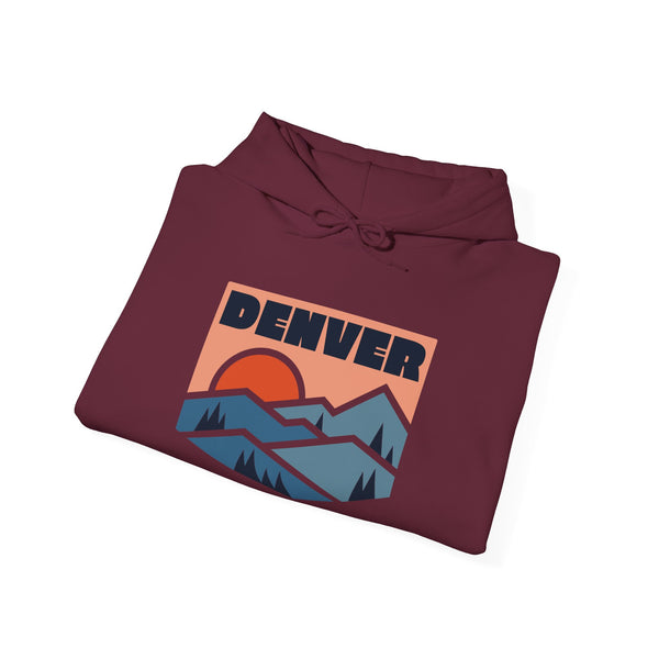 Denver, Colorado Hoodie - Unisex Mountain Denver Hoodie Graphic Sweatshirt