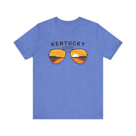 Buy heather-columbia-blue Kentucky T Shirt - Sunglasses Lake Graphic Kentucky Tee