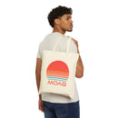 Moab, Utah Retro 80s Cotton Canvas Moab Tote Bag-4
