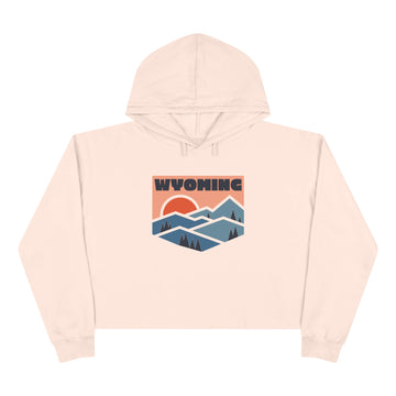 Women's Wyoming Crop Hoodie - Premium Mountain Crop Wyoming Sweatshirt - 0