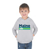 Maine Toddler Hoodie - Retro Trees Unisex Maine Toddler Sweatshirt