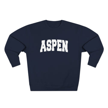 Buy navy Premium Aspen, Colorado Retro Graphic Sweatshirt