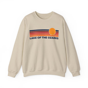 Lake of the Ozarks, Missouri Sweatshirt Retro Sun Unisex - Lake of the Ozarks Vintage Inspired Warm Pullover Jumper - 0