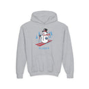 Alaska Youth Hoodie - Skiing Snowman Kids Alaska Hooded Sweatshirt-2