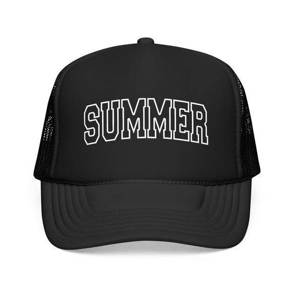 Summer Trucker Hat — Vintage College Foam Mesh Cap
